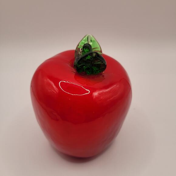 Vintage Blown Art Glass Apple Fruit Thanksgiving Cornucopia Decor - Picture 2 of 5